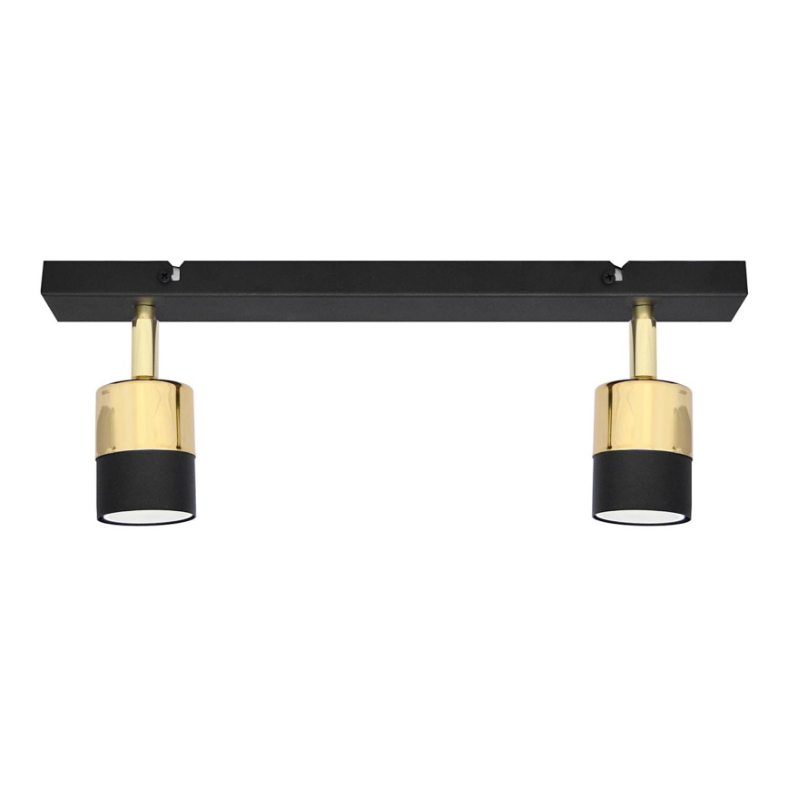 LED Kohtvalgusti TUBSSON 2xGU10/4,8W/230V must/kuldne
