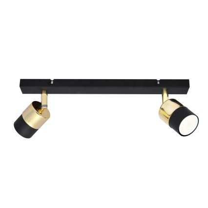 LED Kohtvalgusti TUBSSON 2xGU10/4,8W/230V must/kuldne