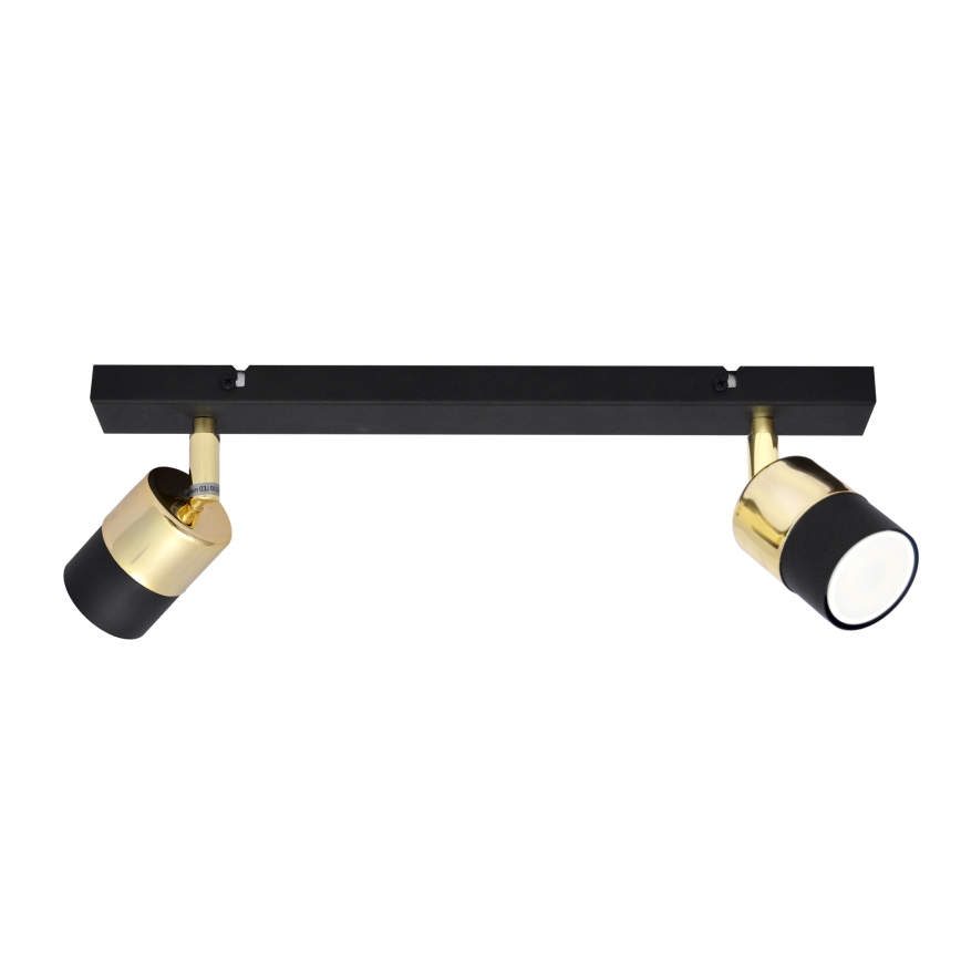 LED Kohtvalgusti TUBSSON 2xGU10/4,8W/230V must/kuldne