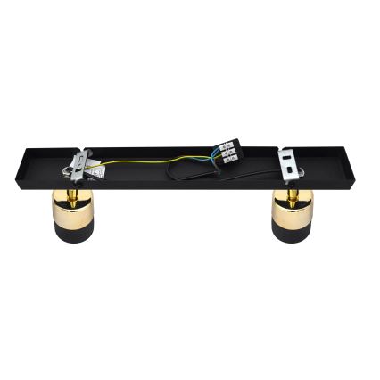LED Kohtvalgusti TUBSSON 2xGU10/4,8W/230V must/kuldne