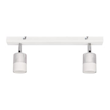 LED Kohtvalgusti TUBSSON 2xGU10/4,8W/230V valge/läikiv kroom