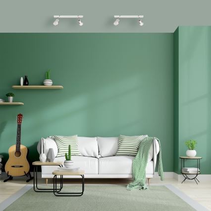 LED Kohtvalgusti TUBSSON 2xGU10/4,8W/230V valge/läikiv kroom