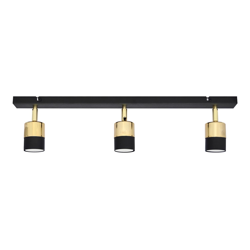 LED Kohtvalgusti TUBSSON 3xGU10/4,8W/230V must/kuldne