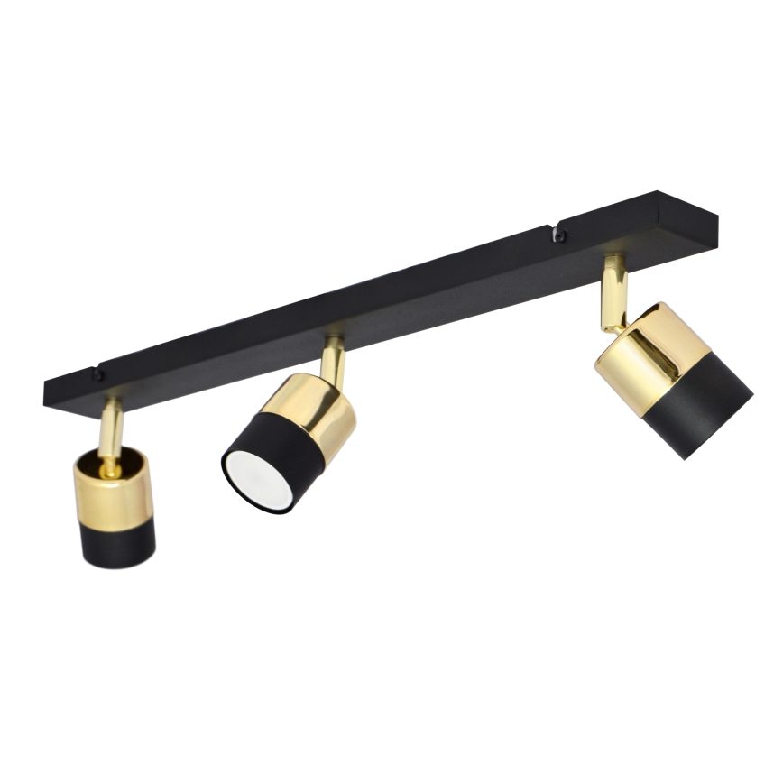 LED Kohtvalgusti TUBSSON 3xGU10/4,8W/230V must/kuldne