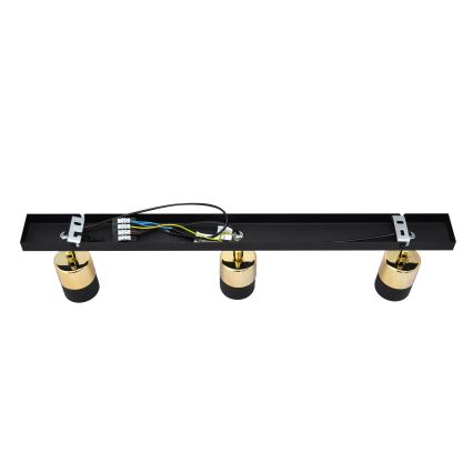 LED Kohtvalgusti TUBSSON 3xGU10/4,8W/230V must/kuldne
