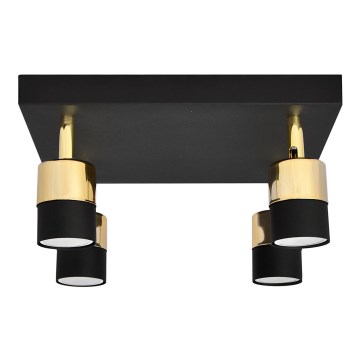LED Kohtvalgusti TUBSSON 4xGU10/4,8W/230V must/kuldne