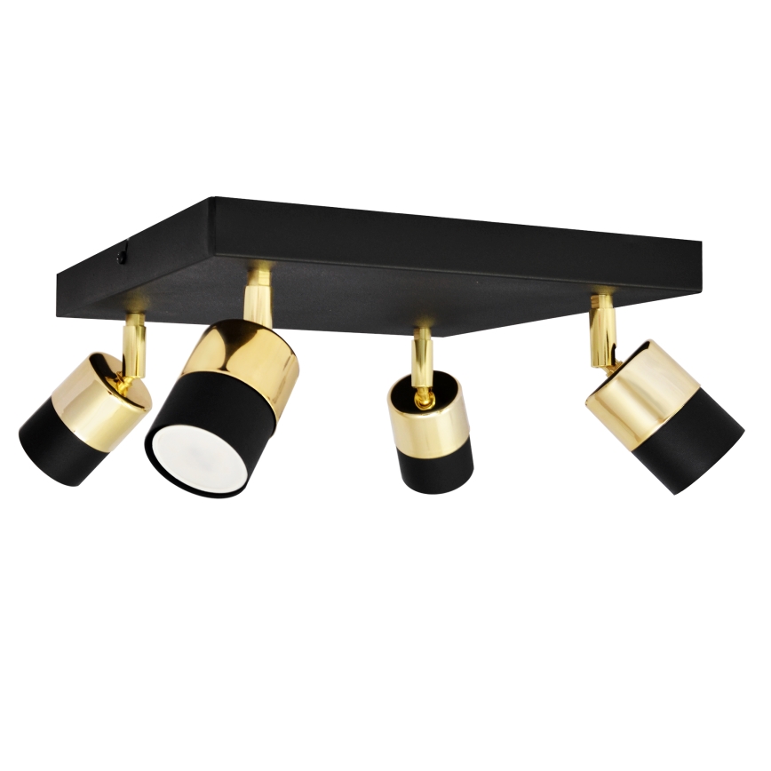 LED Kohtvalgusti TUBSSON 4xGU10/4,8W/230V must/kuldne