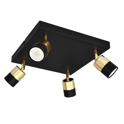 LED Kohtvalgusti TUBSSON 4xGU10/4,8W/230V must/kuldne