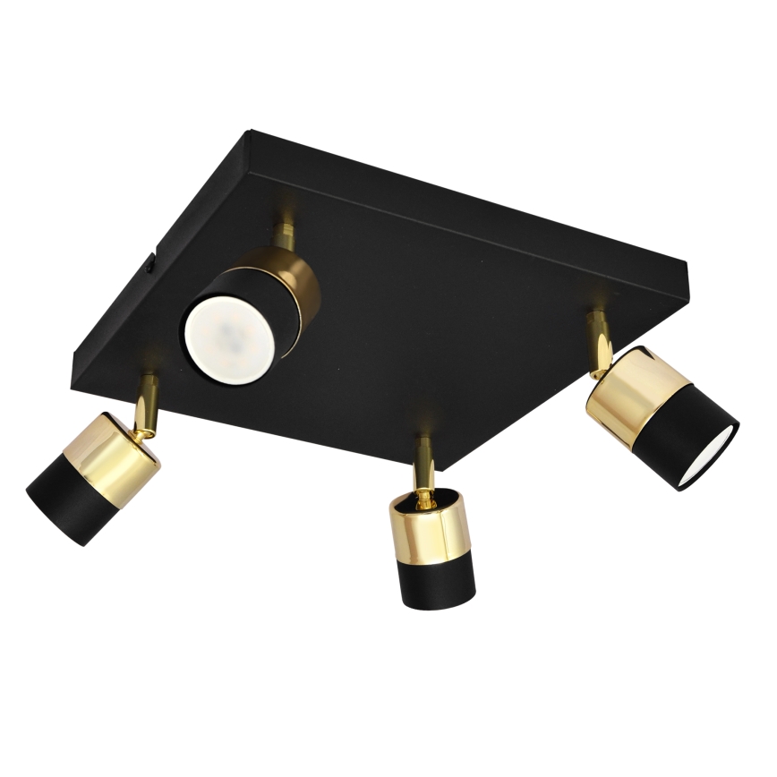 LED Kohtvalgusti TUBSSON 4xGU10/4,8W/230V must/kuldne