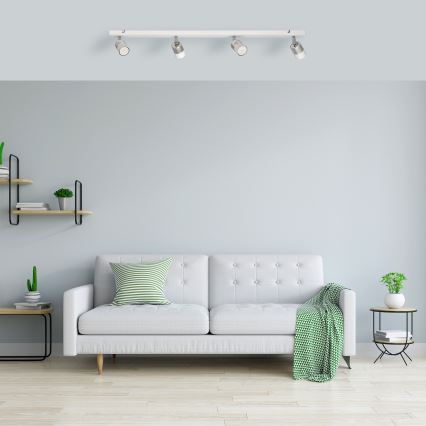 LED Kohtvalgusti TUBSSON 4xGU10/4,8W/230V valge/läikiv kroom