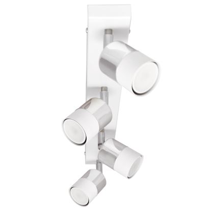LED Kohtvalgusti TUBSSON 4xGU10/4,8W/230V valge/läikiv kroom