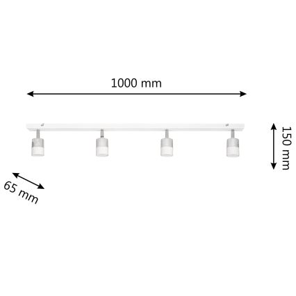 LED Kohtvalgusti TUBSSON 4xGU10/4,8W/230V valge/läikiv kroom
