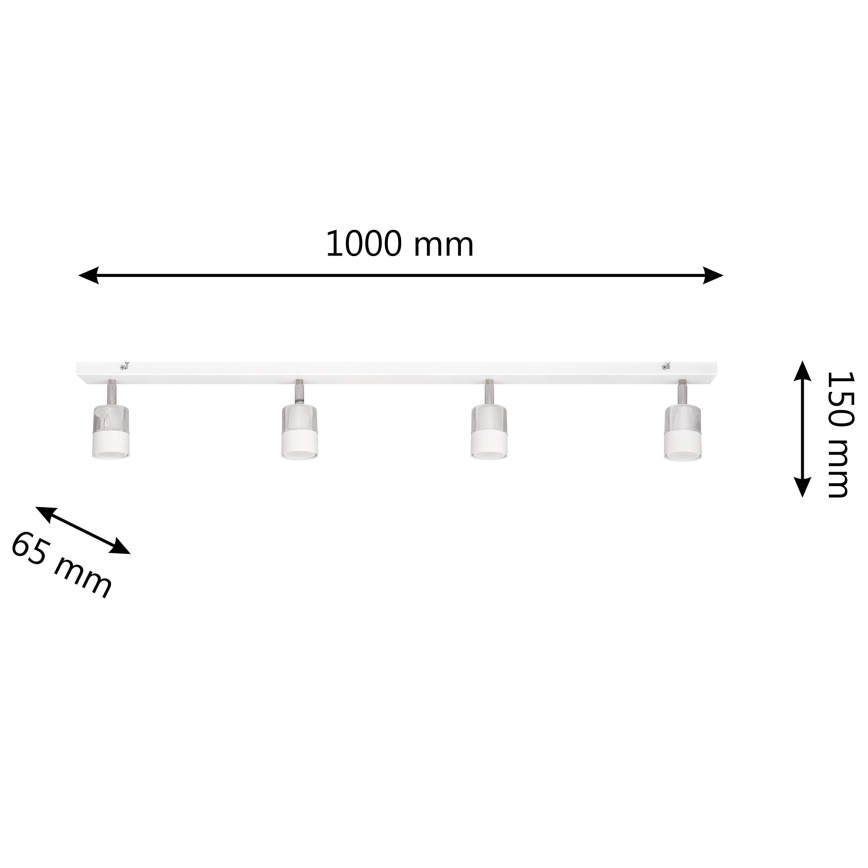 LED Kohtvalgusti TUBSSON 4xGU10/4,8W/230V valge/läikiv kroom