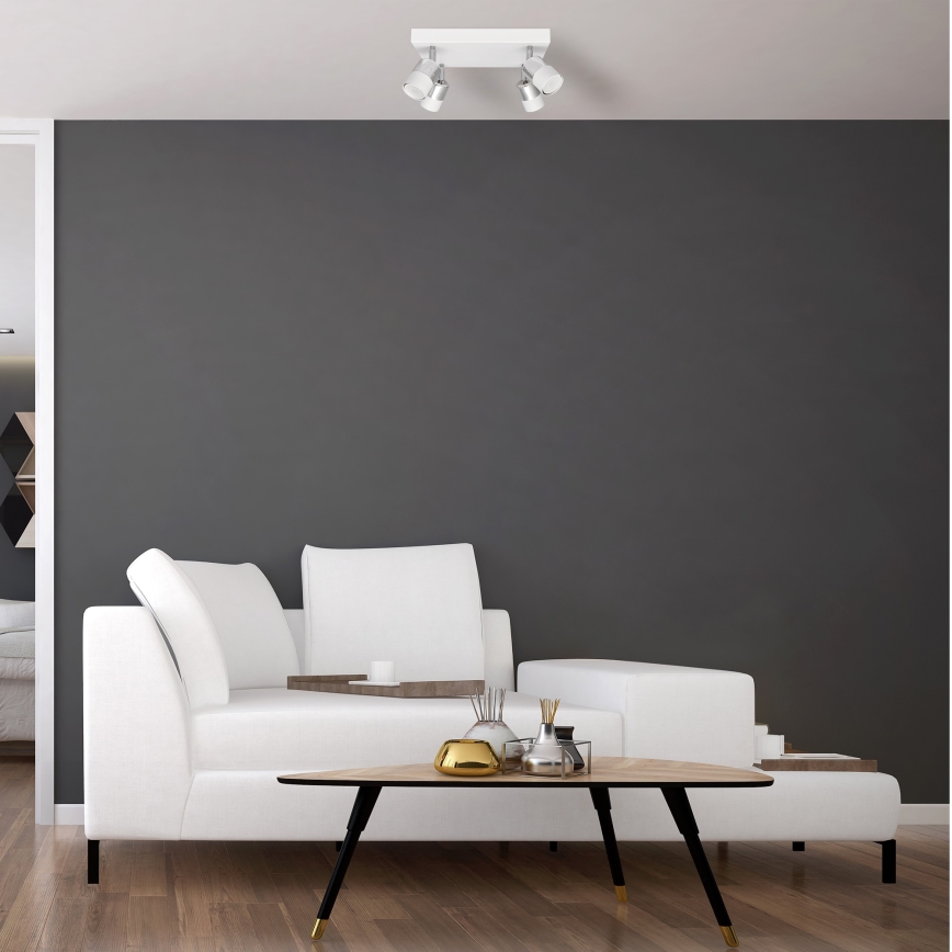 LED Kohtvalgusti TUBSSON 4xGU10/4,8W/230V valge/läikiv kroom
