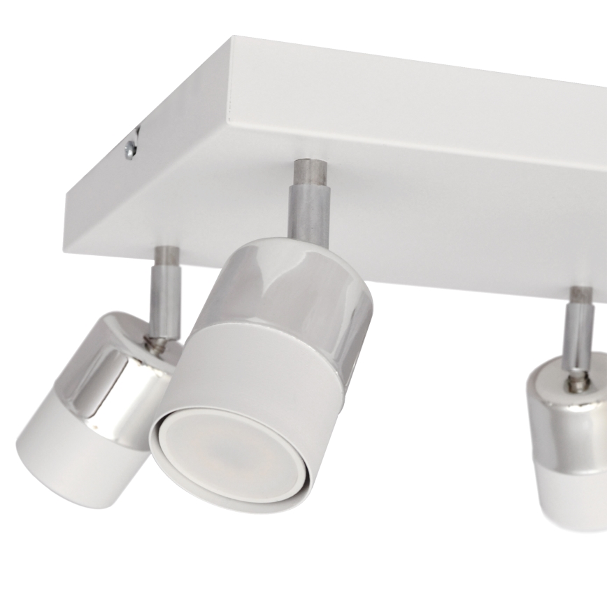 LED Kohtvalgusti TUBSSON 4xGU10/4,8W/230V valge/läikiv kroom