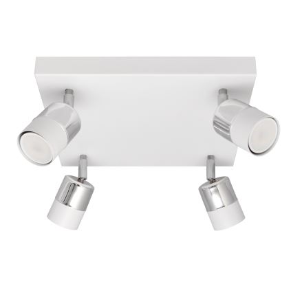 LED Kohtvalgusti TUBSSON 4xGU10/4,8W/230V valge/läikiv kroom