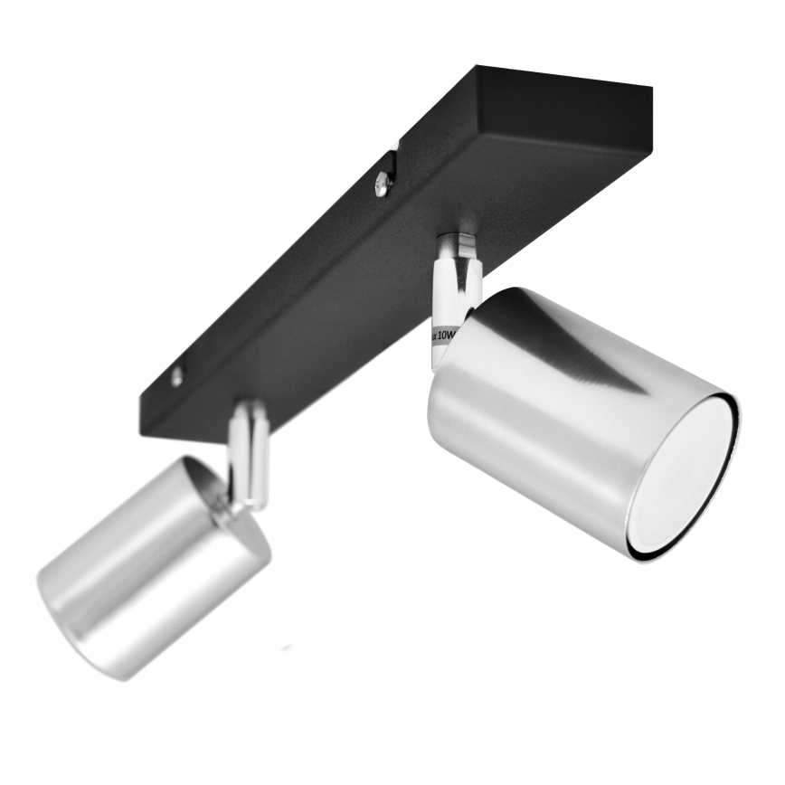 LED Kohtvalgusti TUNE 2xGU10/4,8W/230V matt kroom/must