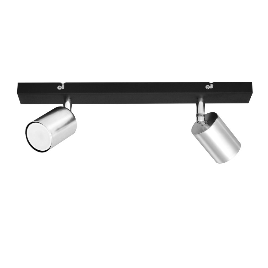 LED Kohtvalgusti TUNE 2xGU10/4,8W/230V matt kroom/must