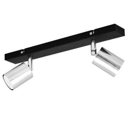 LED Kohtvalgusti TUNE 2xGU10/4,8W/230V matt kroom/must