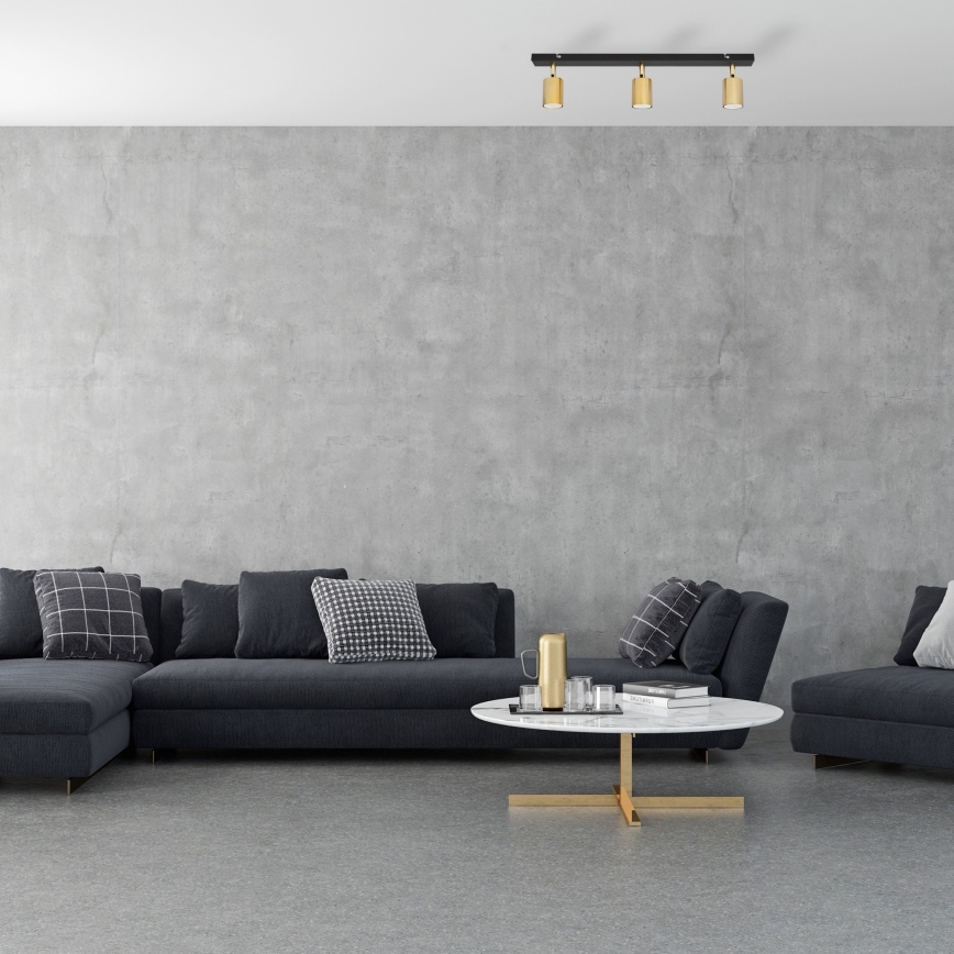 LED Kohtvalgusti TUNE 3xGU10/4,8W/230V kuldne/must