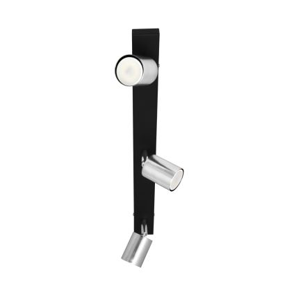 LED Kohtvalgusti TUNE 3xGU10/4,8W/230V matt kroom/must