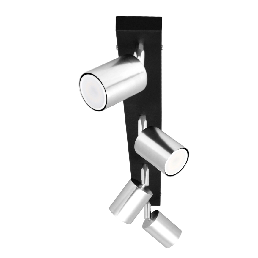 LED Kohtvalgusti TUNE 4xGU10/4,8W/230V matt kroom/must