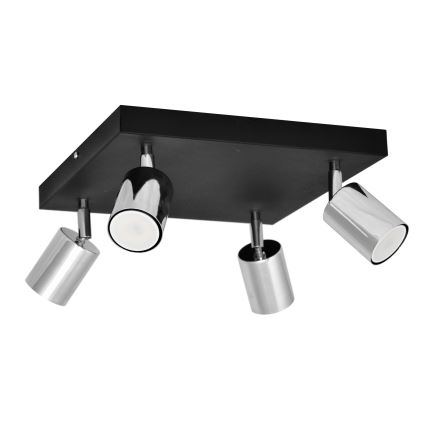 LED Kohtvalgusti TUNE 4xGU10/4,8W/230V matt kroom/must