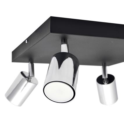 LED Kohtvalgusti TUNE 4xGU10/4,8W/230V matt kroom/must
