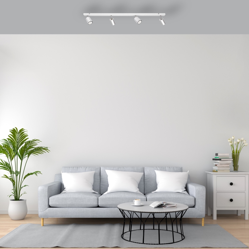 LED Kohtvalgusti TUNE 4xGU10/4,8W/230V matt kroom/valge