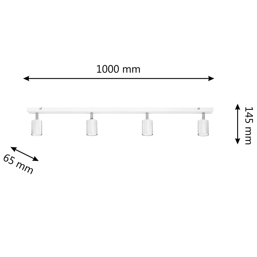 LED Kohtvalgusti TUNE 4xGU10/4,8W/230V matt kroom/valge
