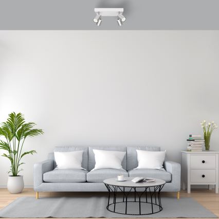 LED Kohtvalgusti TUNE 4xGU10/4,8W/230V matt kroom/valge