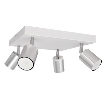 LED Kohtvalgusti TUNE 4xGU10/4,8W/230V matt kroom/valge