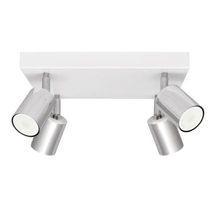 LED Kohtvalgusti TUNE 4xGU10/4,8W/230V matt kroom/valge