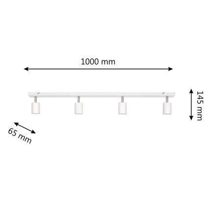LED Kohtvalgusti TUNE 4xGU10/4,8W/230V valge