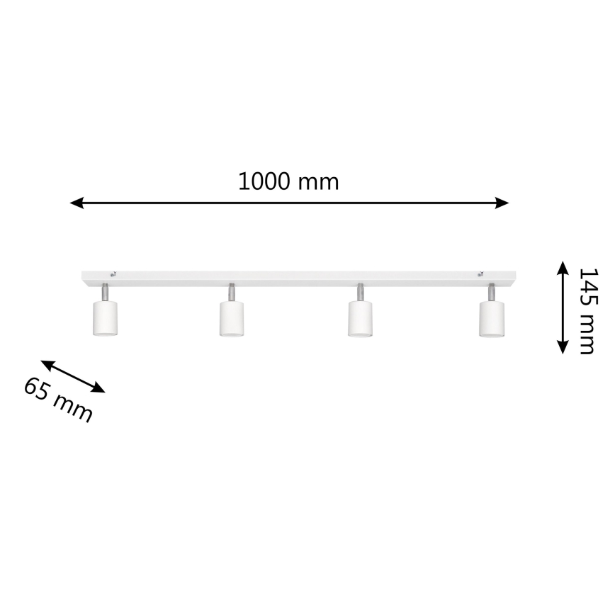 LED Kohtvalgusti TUNE 4xGU10/4,8W/230V valge