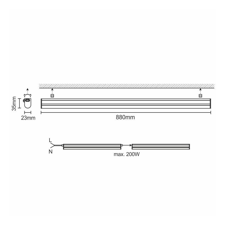 LED Köögimööbli valgusti LED/12W/230V 4000K