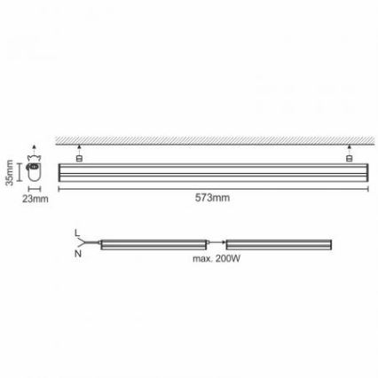 LED Köögimööbli valgusti LED/9W/230V 4000K