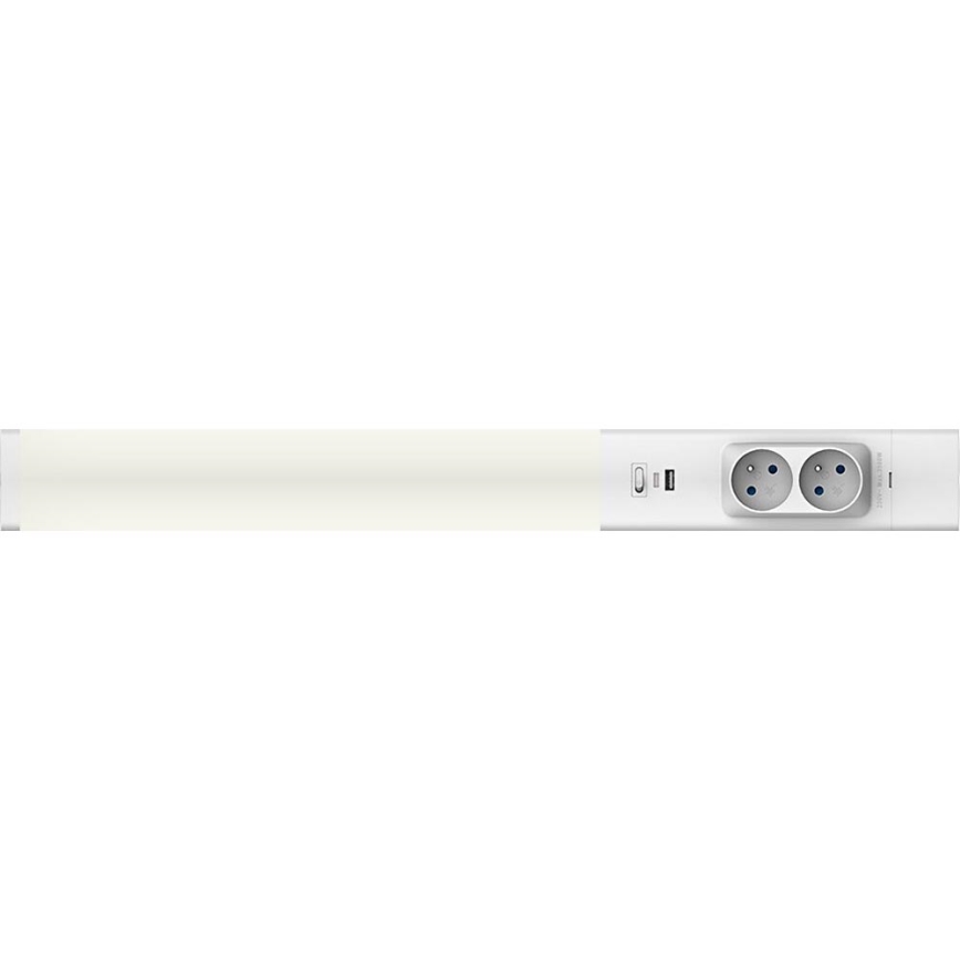 LED Köögimööblivalgusti sahtlitega ja USB pordid LED/18W/230V 4000K hõbedane