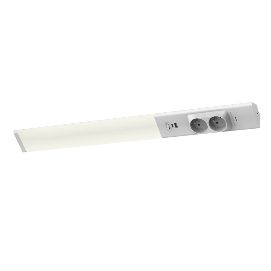 LED Köögimööblivalgusti sahtlitega ja USB pordid LED/18W/230V 4000K hõbedane