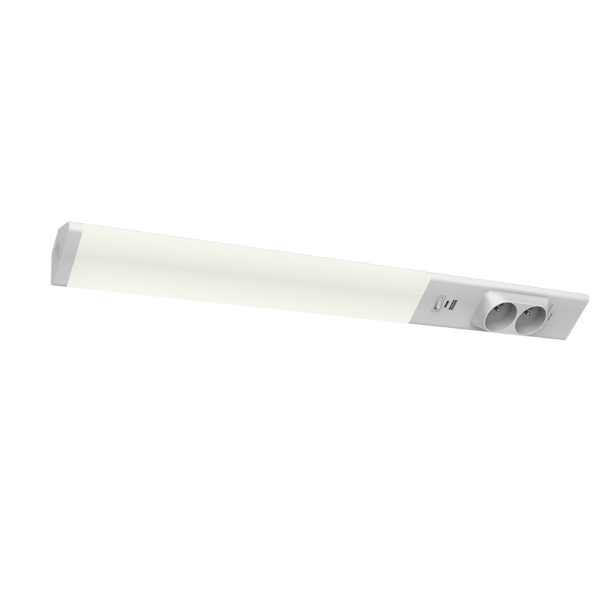 LED Köögimööblivalgusti sahtlitega ja USB pordid LED/18W/230V 4000K hõbedane