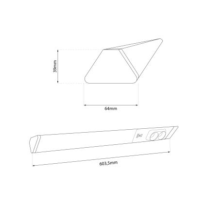 LED Köögimööblivalgusti sahtlitega ja USB pordid LED/18W/230V 4000K hõbedane