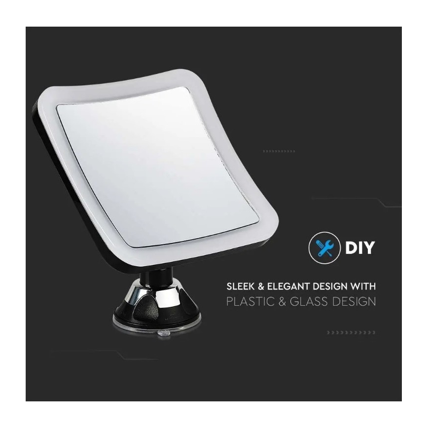 LED Kosmeetikapeegel LED/3,2W/4,5V 3xAA IP44