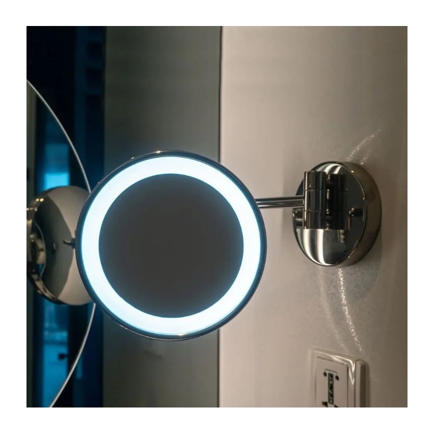 LED Kosmeetikapeegel seinale LED/3W/6V 4xAA IP44