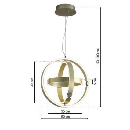 LED Kristall-lühter SIRIUS LED/80W/230V