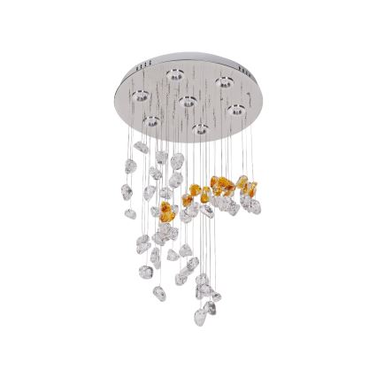 LED-kristalllaelamp AVARA LED/24W/230V Ø 40 cm läikiv kroom + kaugjuhtimispult