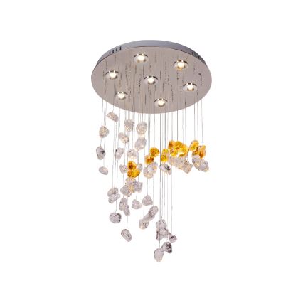 LED-kristalllaelamp AVARA LED/24W/230V Ø 40 cm läikiv kroom + kaugjuhtimispult