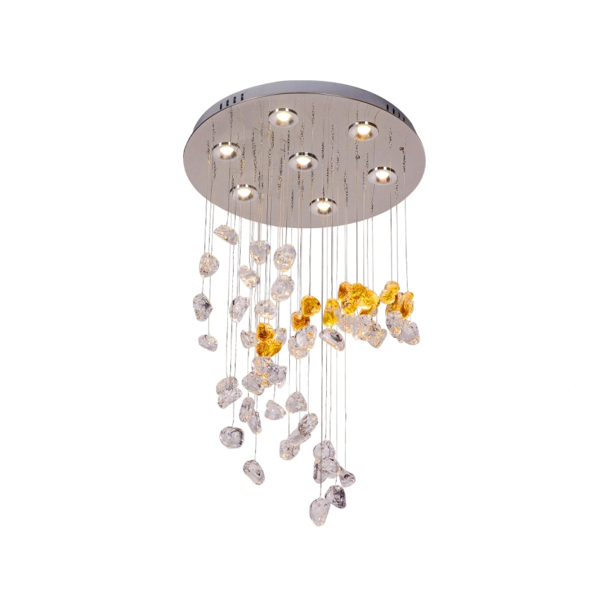 LED-kristalllaelamp AVARA LED/24W/230V Ø 40 cm läikiv kroom + kaugjuhtimispult