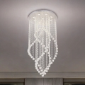 LED-kristallist laelamp NAURU LED/30W/230V, läbimõõt 60 cm, läikiv kroom + kaugjuhtimispult