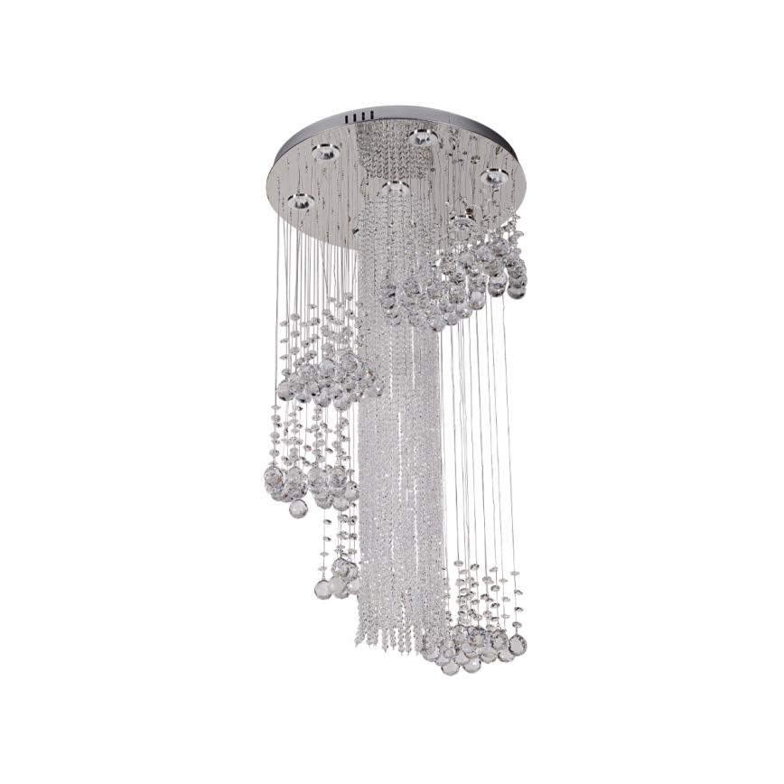 LED-kristalllaelamp NAURU LED/24W/230V läbimõõt 45 cm läikiv kroom + kaugjuhtimispult