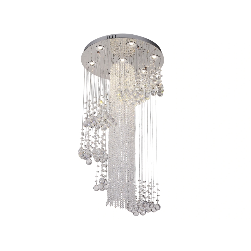 LED-kristalllaelamp NAURU LED/24W/230V läbimõõt 45 cm läikiv kroom + kaugjuhtimispult